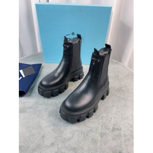 Prada monolith brushed leather boots 35-42 Shoes
