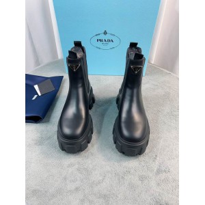 Prada monolith brushed leather boots 35-42 Shoes