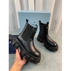 Prada monolith brushed leather boots 35-42 Shoes
