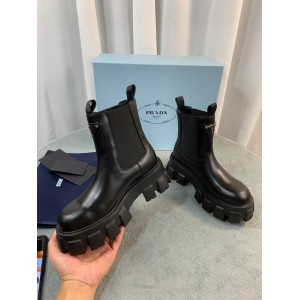 Prada monolith brushed leather boots 35-42 Shoes