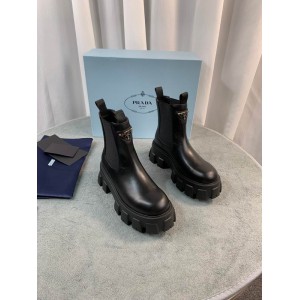 Prada monolith brushed leather boots 35-42 Shoes
