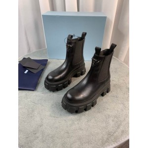 Prada monolith brushed leather boots 35-42 Shoes