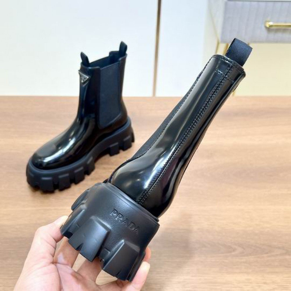 Prada monolith pattent leather boots 35-45 Shoes