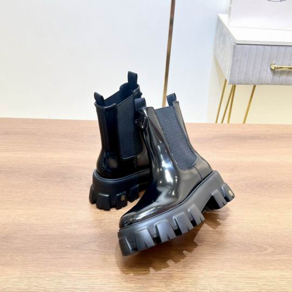 Prada monolith pattent leather boots 35-45 Shoes