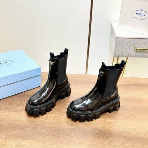 Prada monolith pattent leather boots 35-45 Shoes