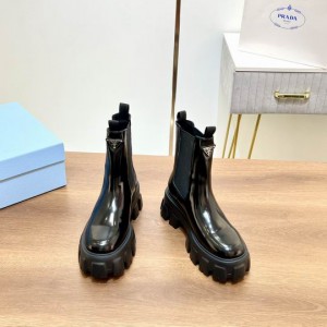 Prada monolith pattent leather boots 35-45 Shoes