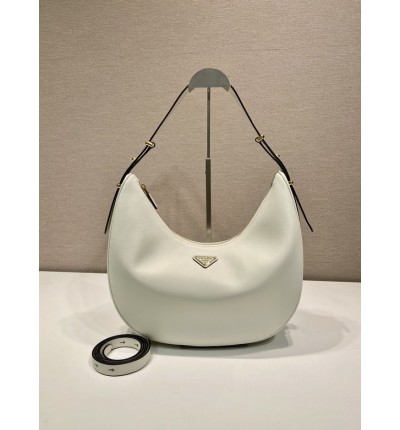 Prada Arqué large leather shoulder bag 39x26.5x8cm