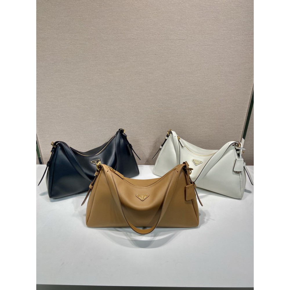 Prada Aimée large leather shoulder bag 39x23x12cm Prada tote bags