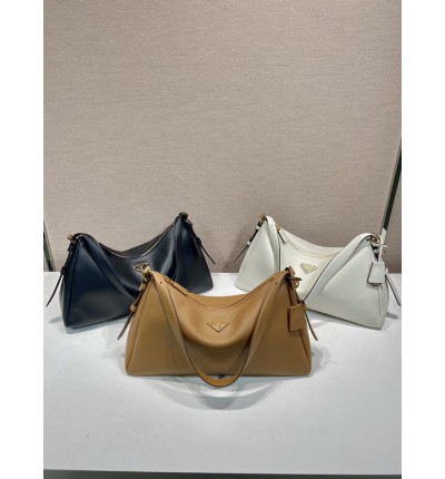 Prada Aimée large leather shoulder bag 39x23x12cm