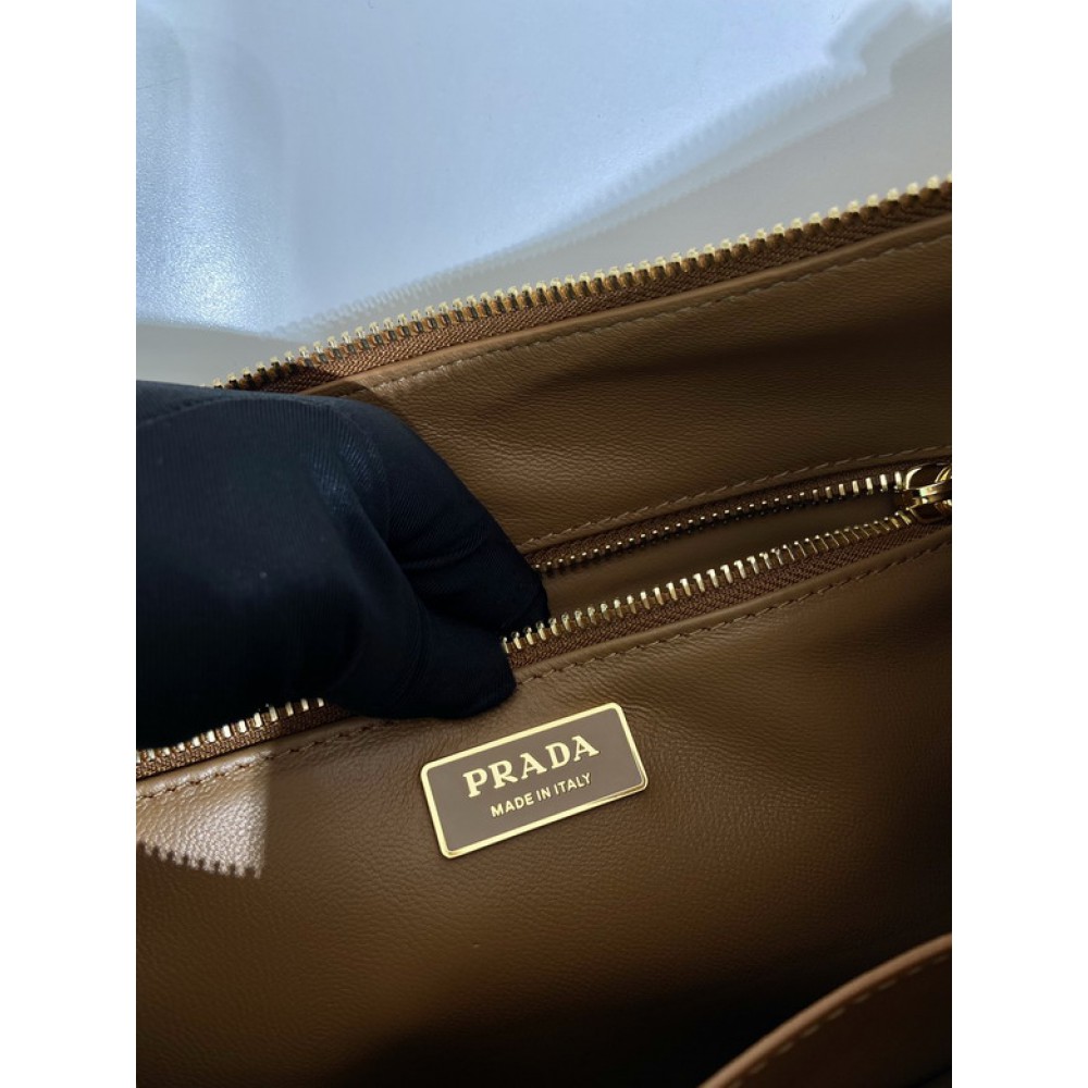 Prada Aimée large leather shoulder bag 39x23x12cm Prada tote bags