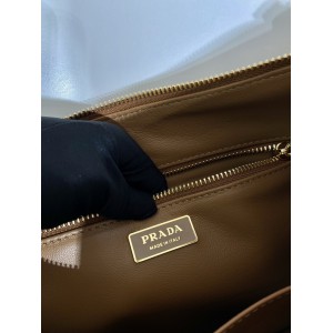 Prada Aimée large leather shoulder bag 39x23x12cm Prada tote bags