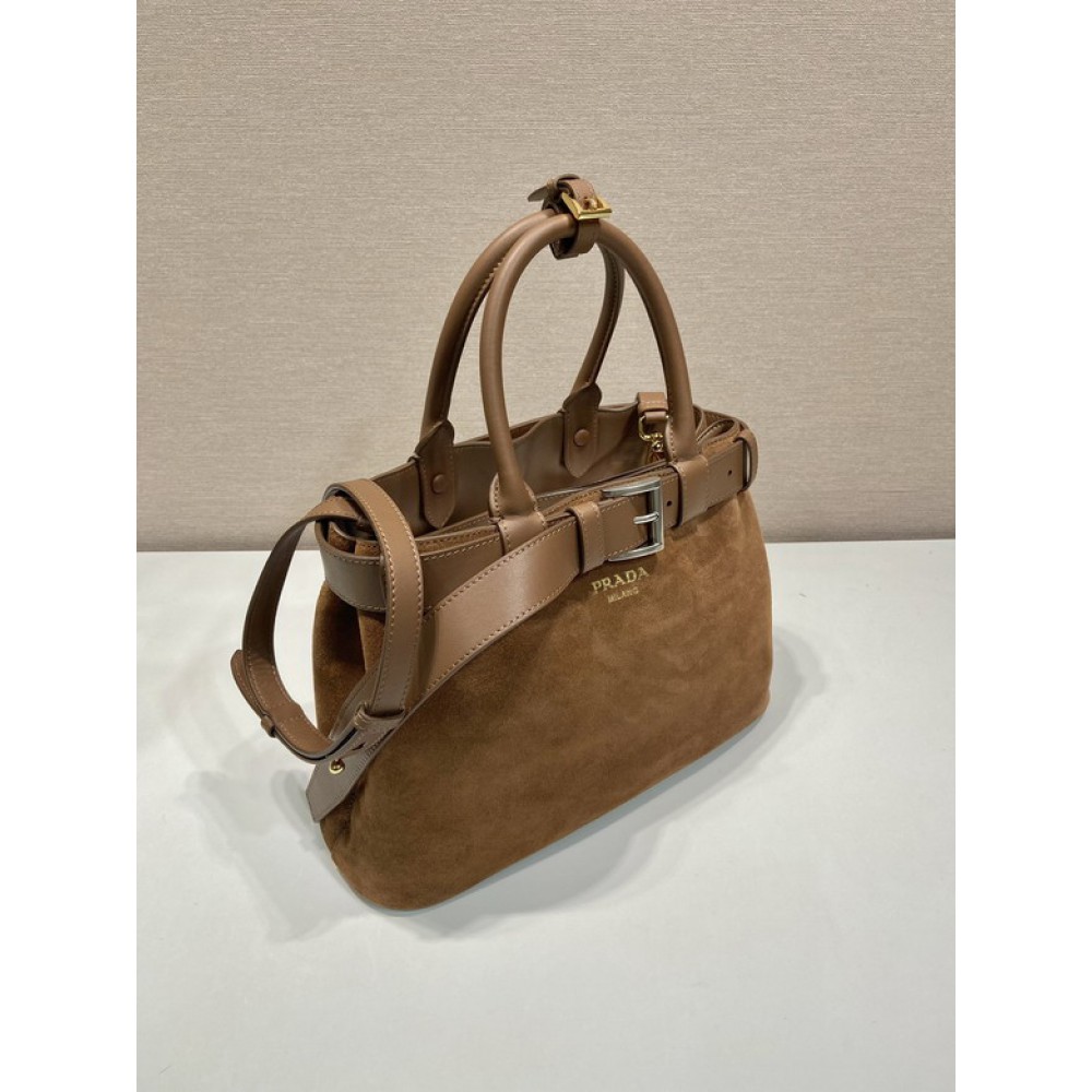 Prada Buckle small leather handbag with belt 32x23x11cm Bags