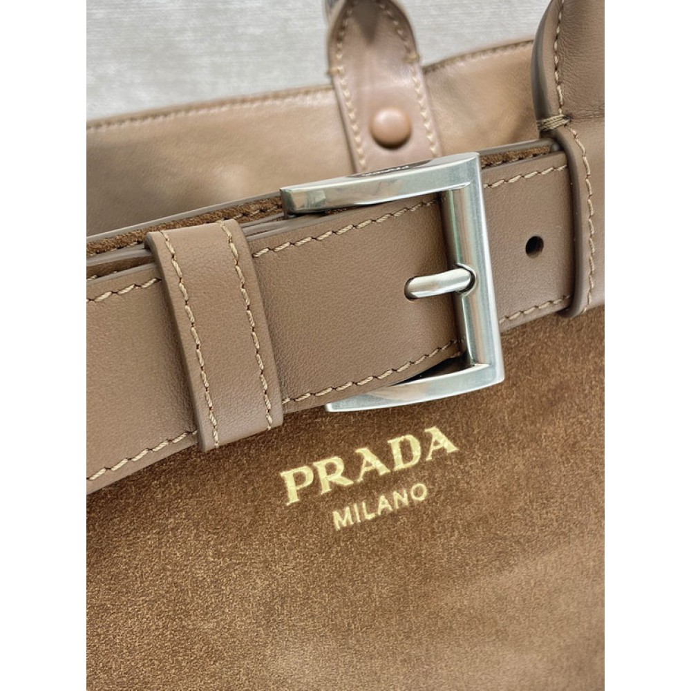 Prada Buckle small leather handbag with belt 32x23x11cm Bags