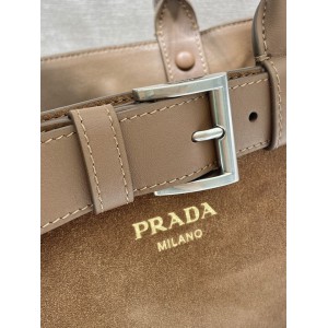 Prada Buckle small leather handbag with belt 32x23x11cm Bags