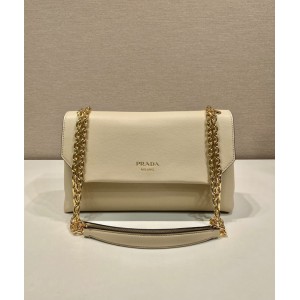 Prada Travertine Medium leather shoulder bag 29x16x9.5cm Bags