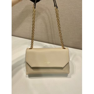Prada Travertine Medium leather shoulder bag 29x16x9.5cm Bags