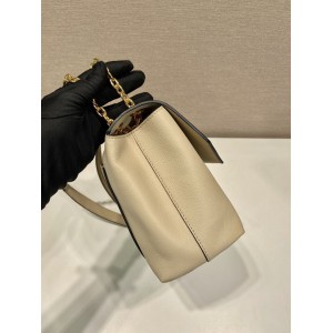 Prada Travertine Medium leather shoulder bag 29x16x9.5cm Bags