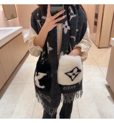 Lv scarf 190x45cm cotton silk