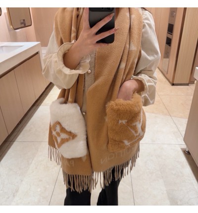 Lv scarf 190x45cm cotton silk