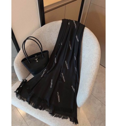 Balenciaga scarf cotton silk 180x65cm