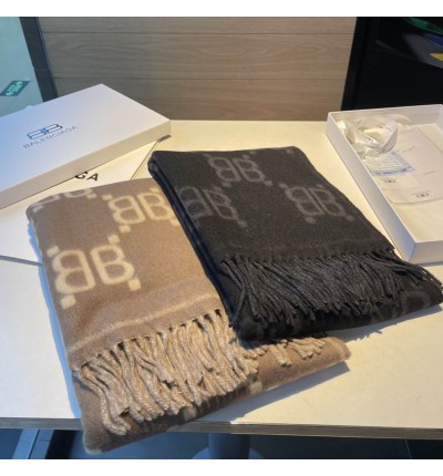 Balenciaga scarf cotton silk 180x45cm