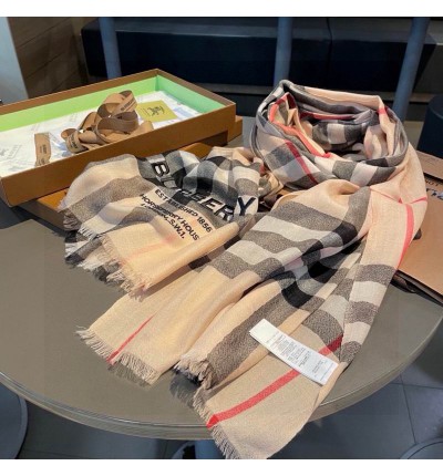 Burberry scarf 200x90cm cotton silk
