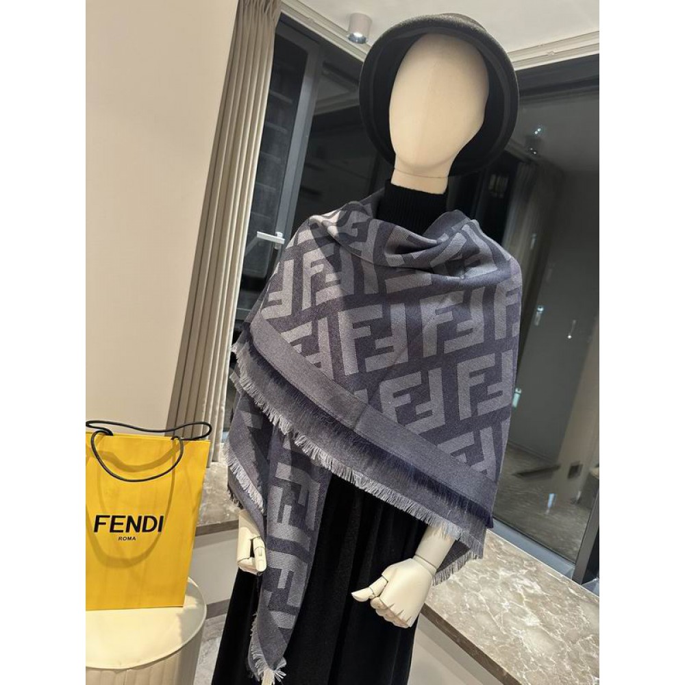 Fendi scarf 140x140cm cotton silk Accesories