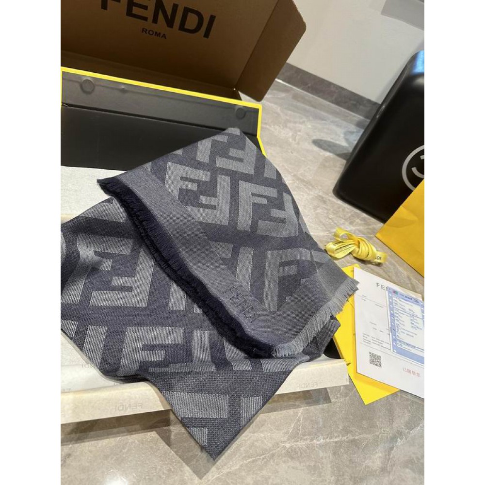 Fendi scarf 140x140cm cotton silk Accesories