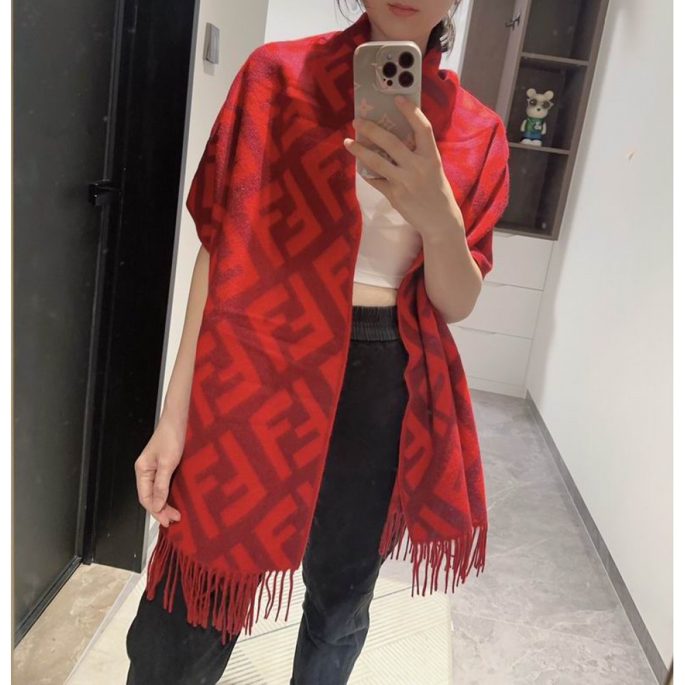 Fendi scarf 170x45cm cotton silk Accesories