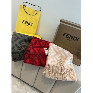 Fendi scarf 170x45cm cotton silk Accesories