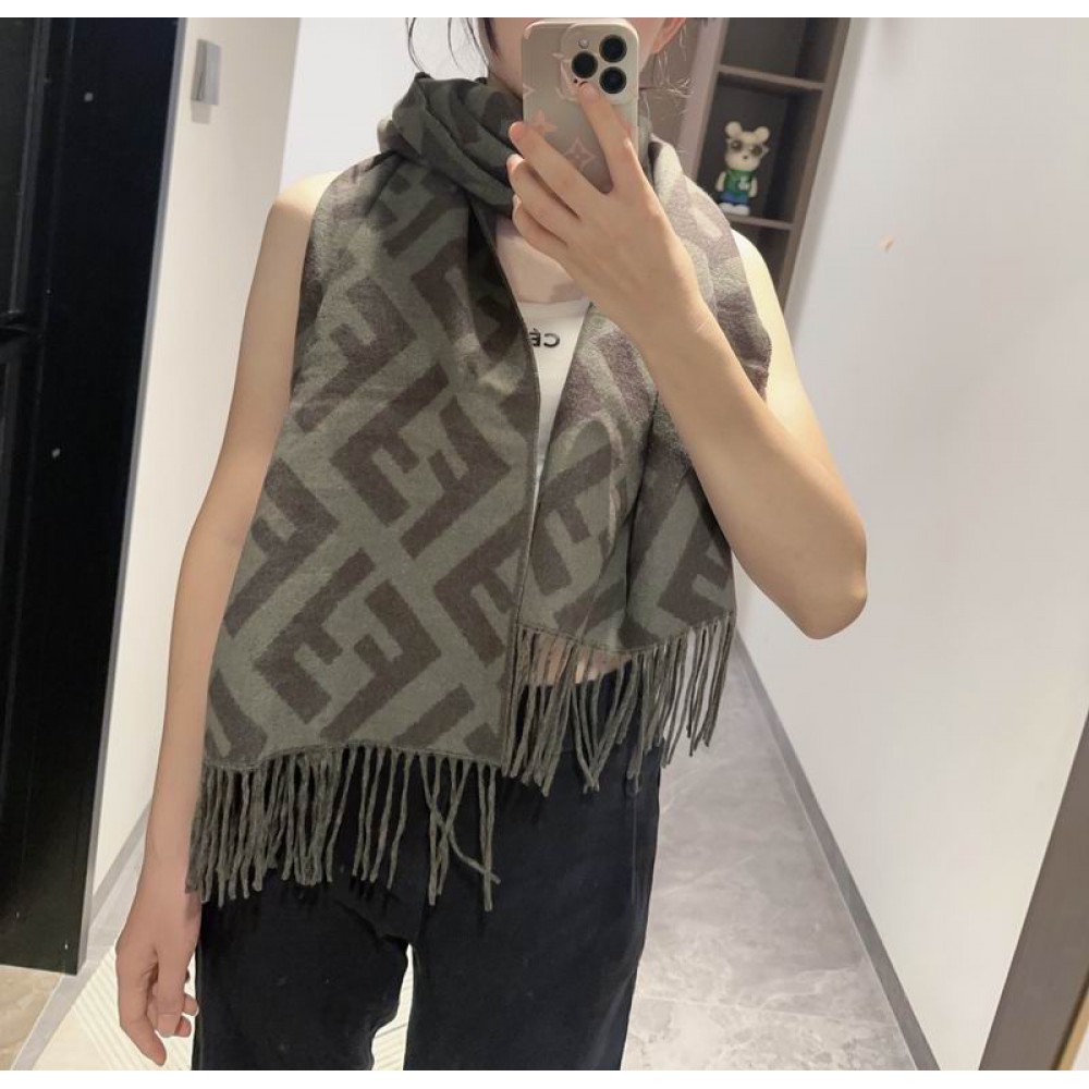 Fendi scarf 170x45cm cotton silk Accesories