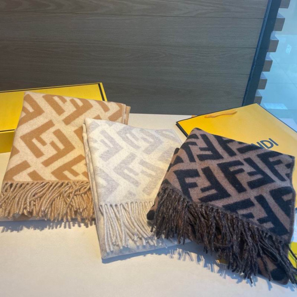 Fendi scarf 170x45cm cotton silk Accesories