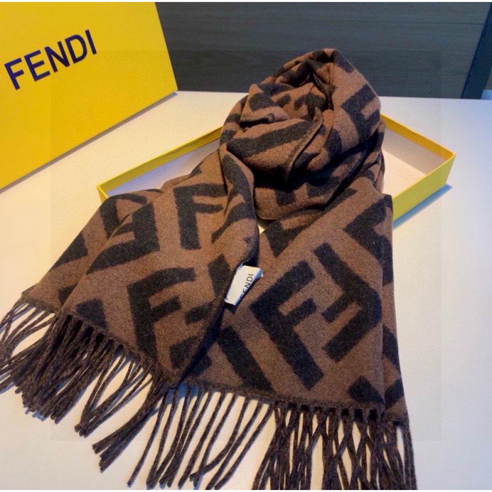 Fendi scarf 170x45cm cotton silk Accesories