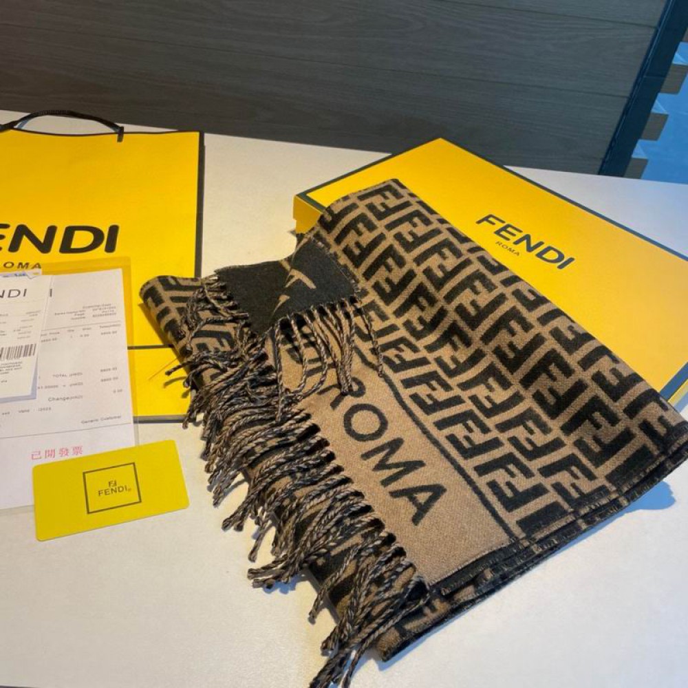 Fendi scarf 170x45cm cotton silk Accesories