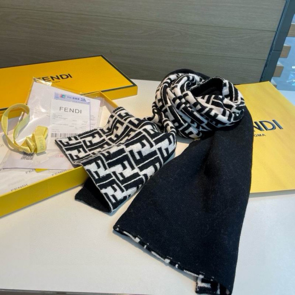 Fendi scarf 170x45cm cotton silk Accesories