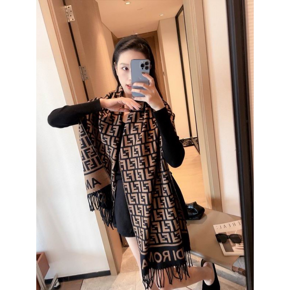 Fendi scarf 170x45cm cotton silk Accesories