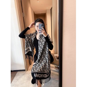 Fendi scarf 170x45cm cotton silk Accesories