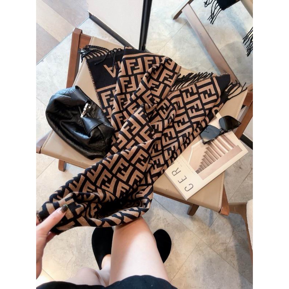 Fendi scarf 170x45cm cotton silk Accesories