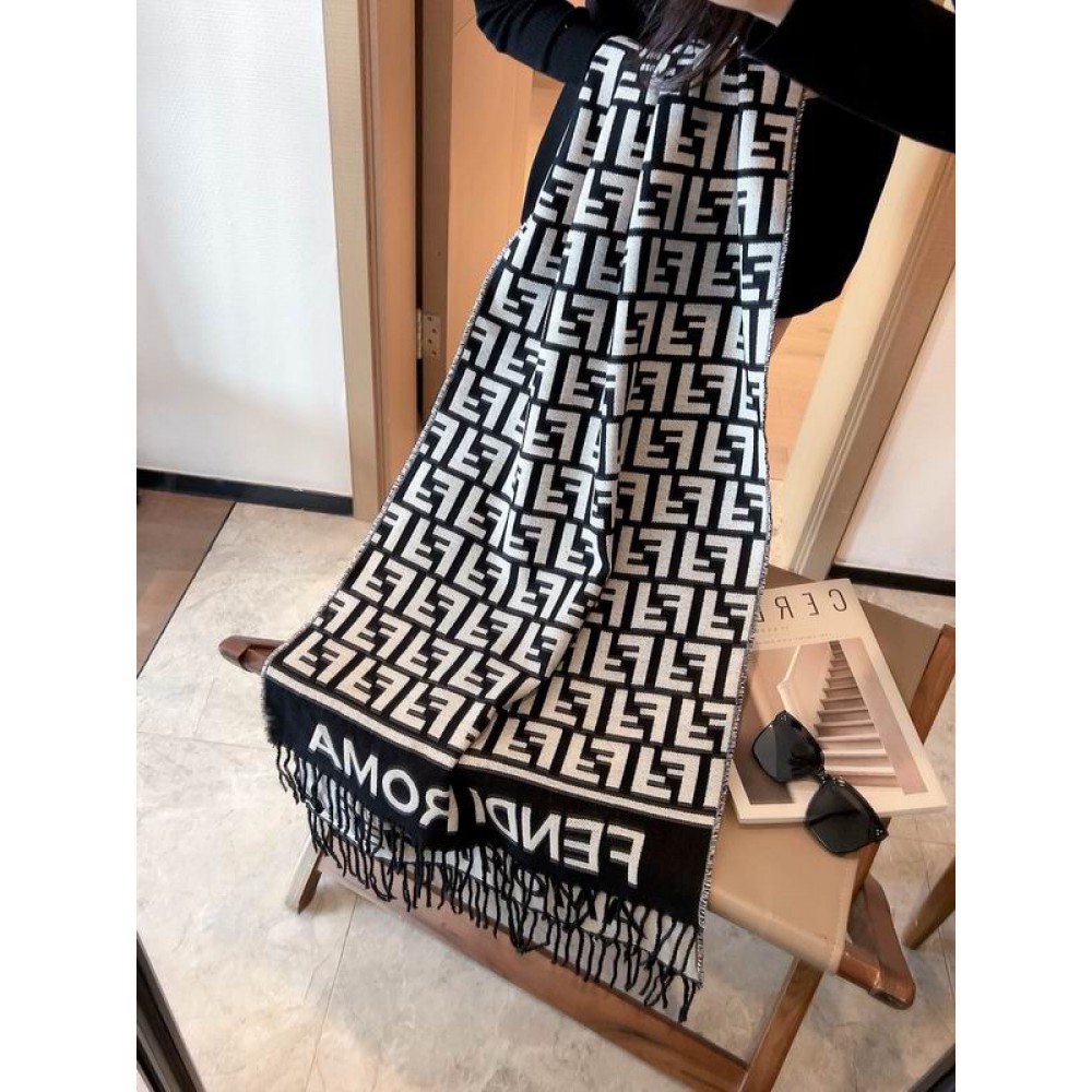 Fendi scarf 170x45cm cotton silk Accesories