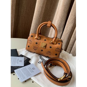 Mcm Boston Bag in Visetos Original 8.0 x 18.0 x 9.5 cm Bags