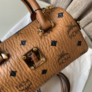 Mcm Boston Bag in Visetos Original 8.0 x 18.0 x 9.5 cm Bags