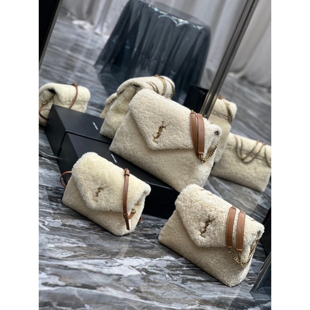 Ysl loulou all sizes shearling bag Bags