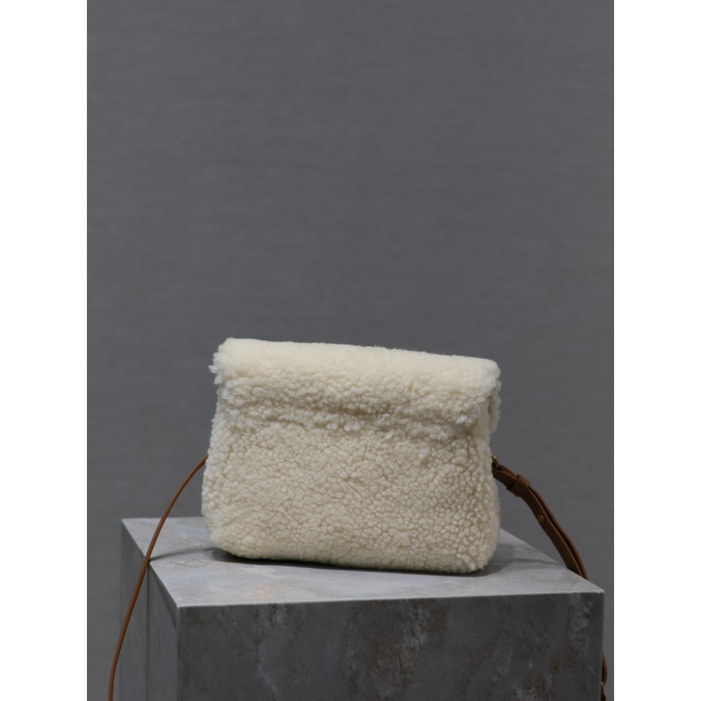 Ysl loulou all sizes shearling bag Bags
