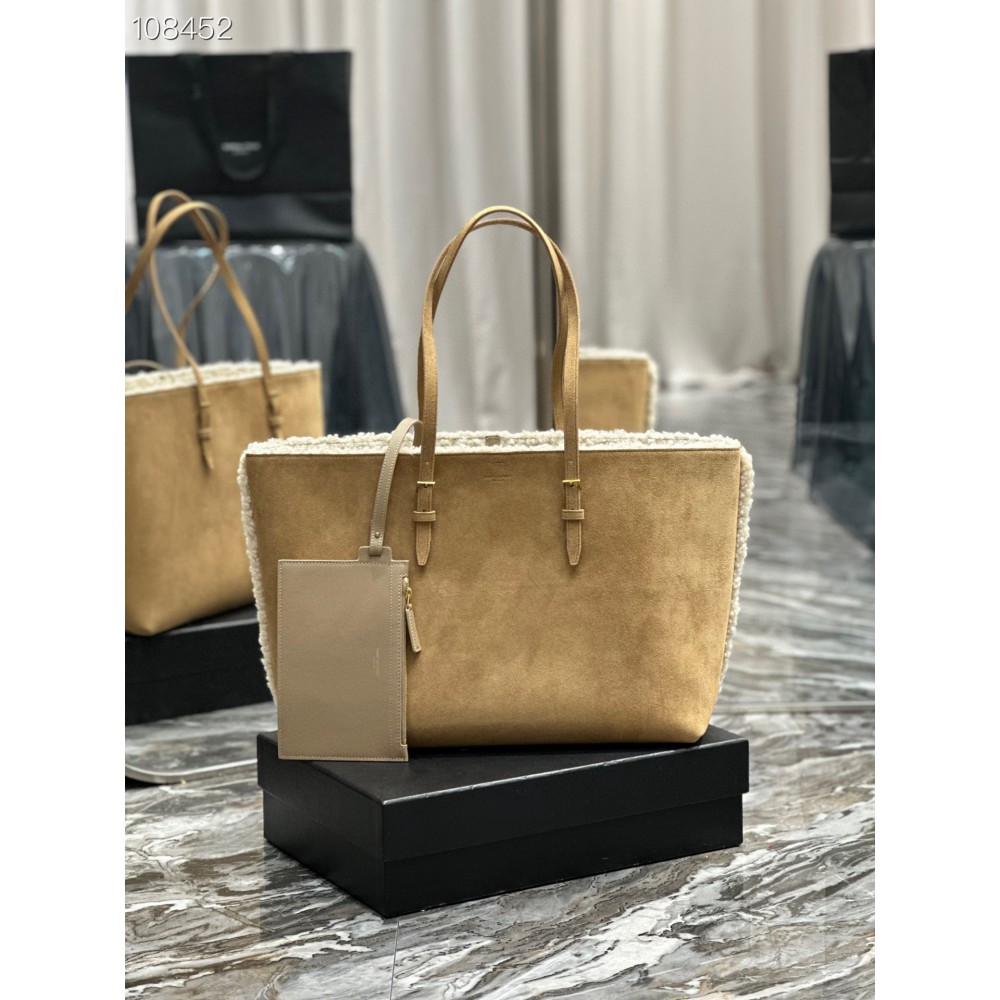 Ysl Shearling Shopping Tote bag 38×28×13cm Bags