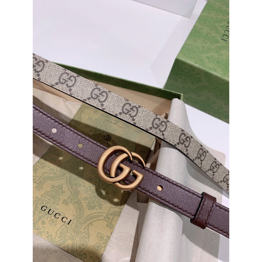 Gucci belt 2cm reversible 90-120cm brown Accesories