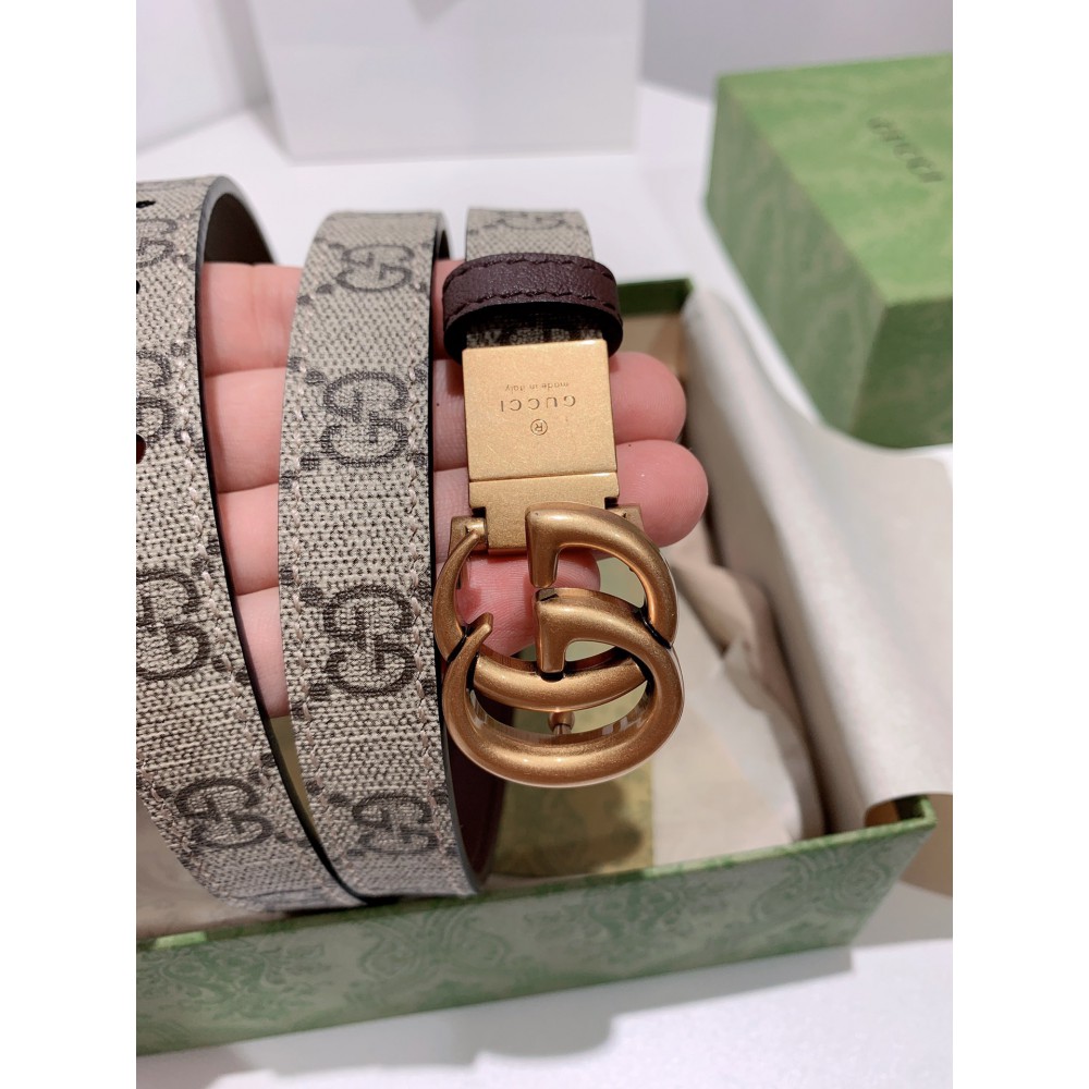 Gucci belt 2cm reversible 90-120cm brown Accesories