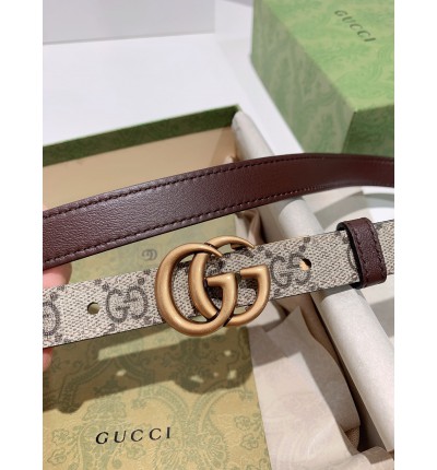 Gucci belt 2cm reversible 90-120cm brown