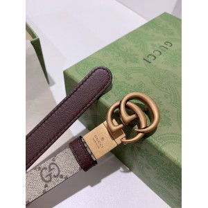 Gucci belt 2cm reversible 90-120cm brown Accesories