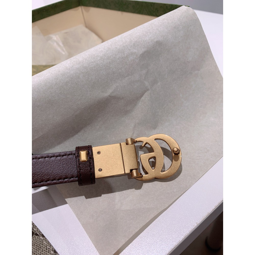 Gucci belt 2cm reversible 90-120cm brown Accesories