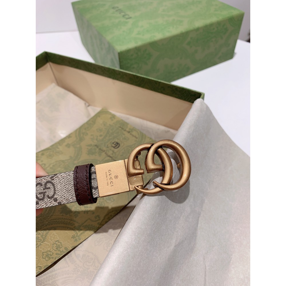 Gucci belt 2cm reversible 90-120cm brown Accesories